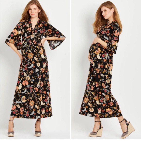 Jessica Simpson Black Floral Long Sleeve Dress - Picture 1 of 4